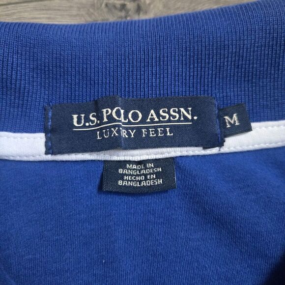 Bundle of 3 U.S. Polo Assn. Men's Polo Shirts Size M  Red Blue Gray Luxury Feel - Picture 12 of 16